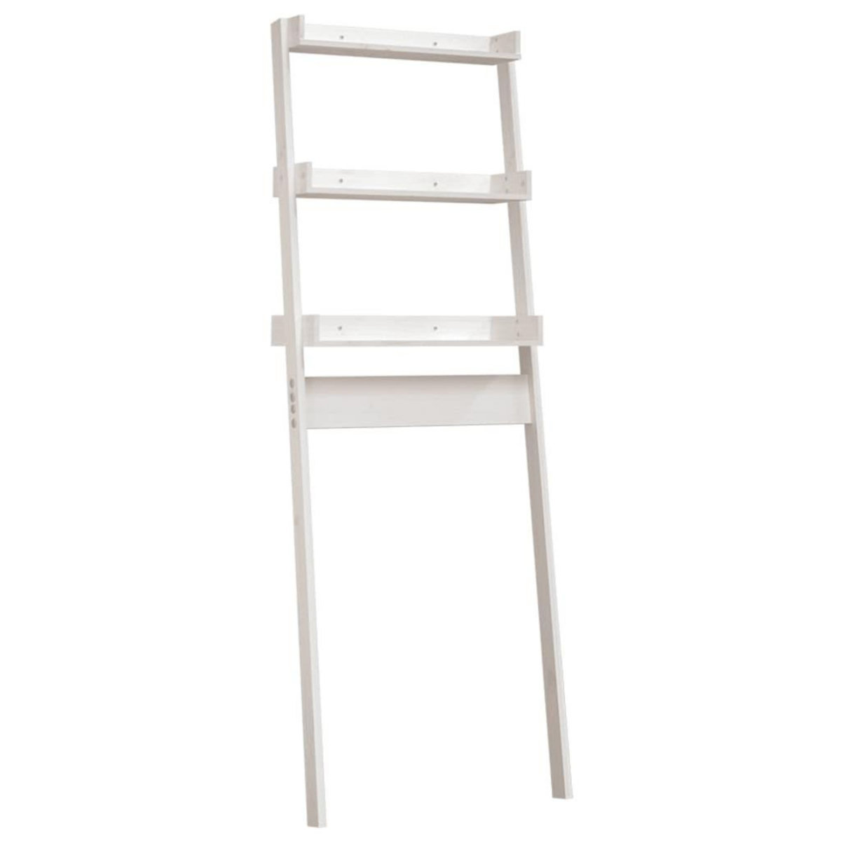 VIDAXL Etagere de toilette Blanc 63,5x32x179 cm Bois de pin massif