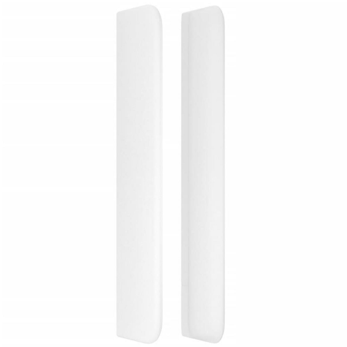 VIDAXL Tete de lit avec oreilles Blanc 103x16x118/128 cm Similicuir