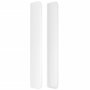 Voir la diapositive 4 : VIDAXL Tete de lit avec oreilles Blanc 103x16x118/128 cm Similicuir