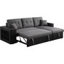 Voir la diapositive 4 : Habitat et Jardin Canapé d'angle convertible/réversible  Axel  - 3 places - Noir/Gris