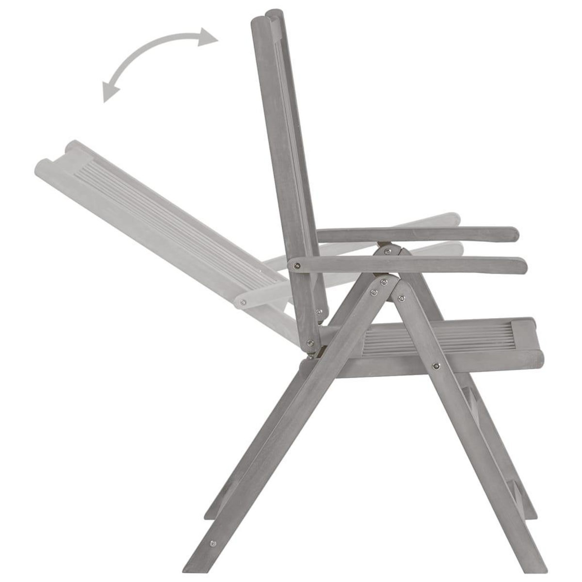 VIDAXL Chaises inclinables de jardin lot de 6 et coussins Bois acacia