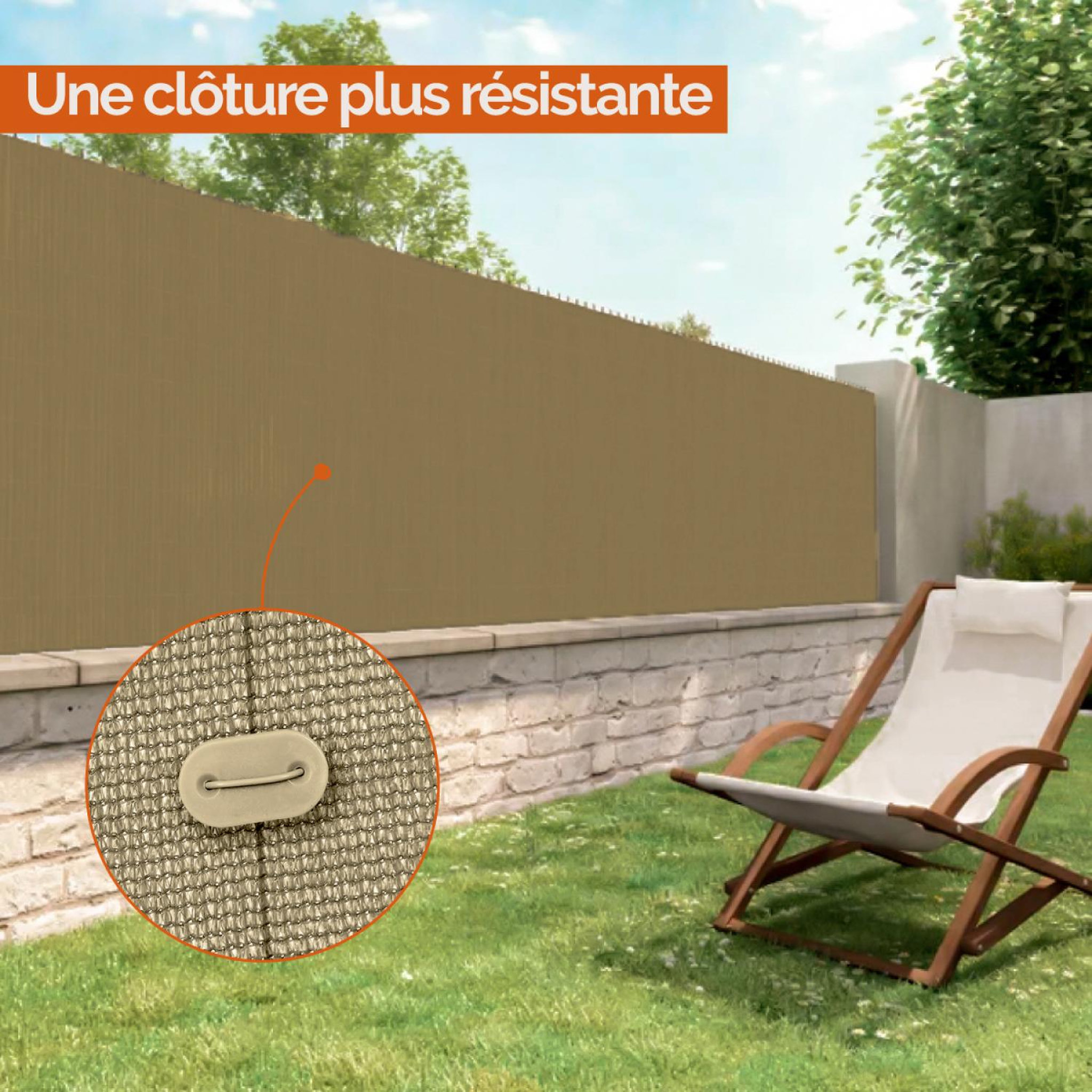 Voir la diapositive 4 : LINXOR Lot de 20 kits de kits de fixation pour brise vue, canisse anti-UV