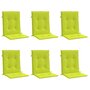 Voir la diapositive 3 : VIDAXL Coussins de chaise de jardin a dossier bas lot de 6 vert vif