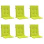 Voir la diapositive 3 : VIDAXL Coussins de chaise de jardin a dossier bas lot de 6 vert vif