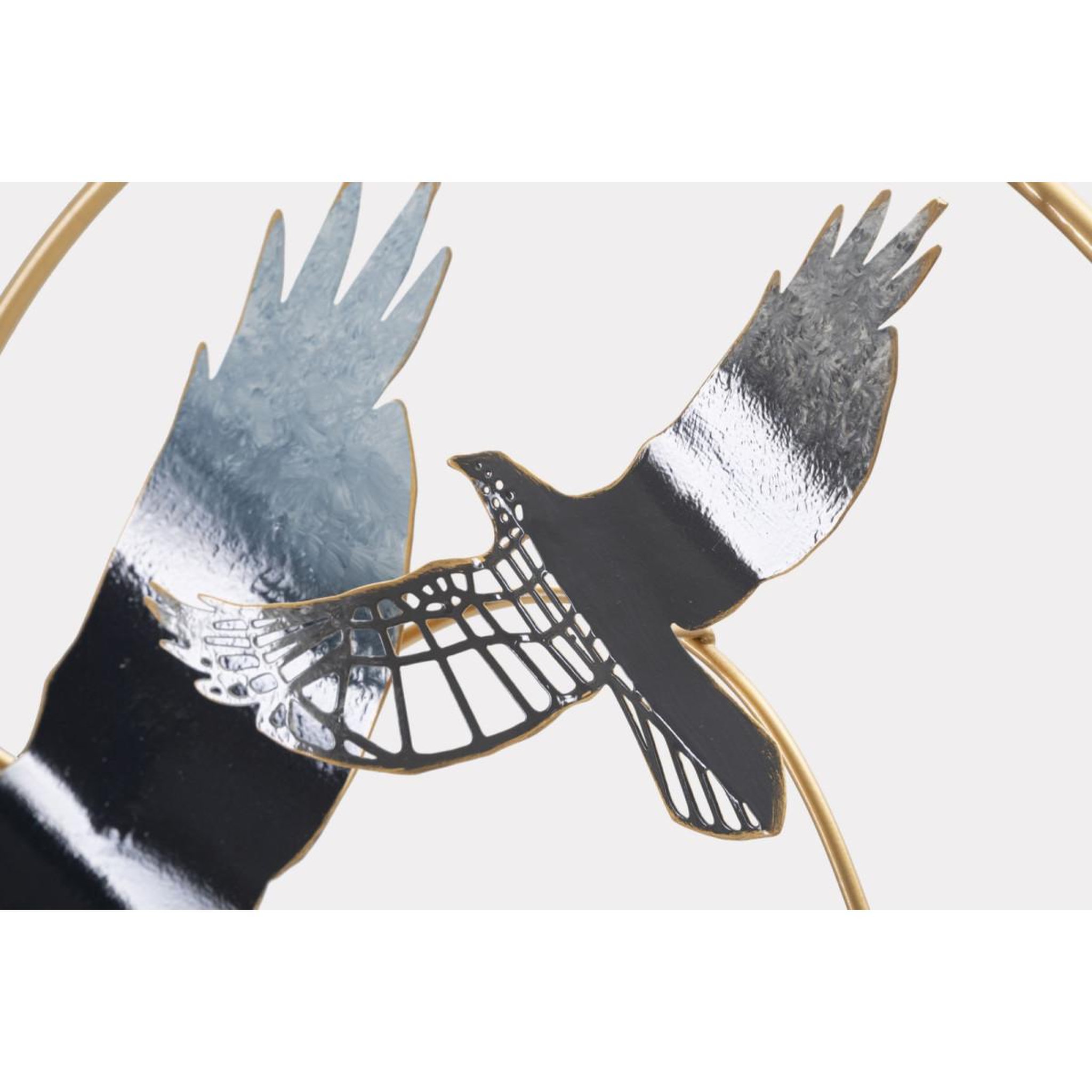 Voir la diapositive 4 : Paris Prix Décoration murale encadrée en métal  oiseaux  91cm multicolore