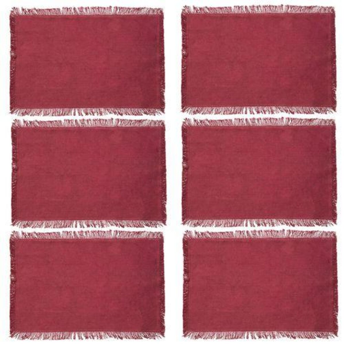 TOILINUX Lot de 6 Sets de table Maha en coton