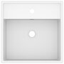 Voir la diapositive 3 : VIDAXL Lavabo carre de luxe a trop-plein Blanc mat 41x41 cm Ceramique