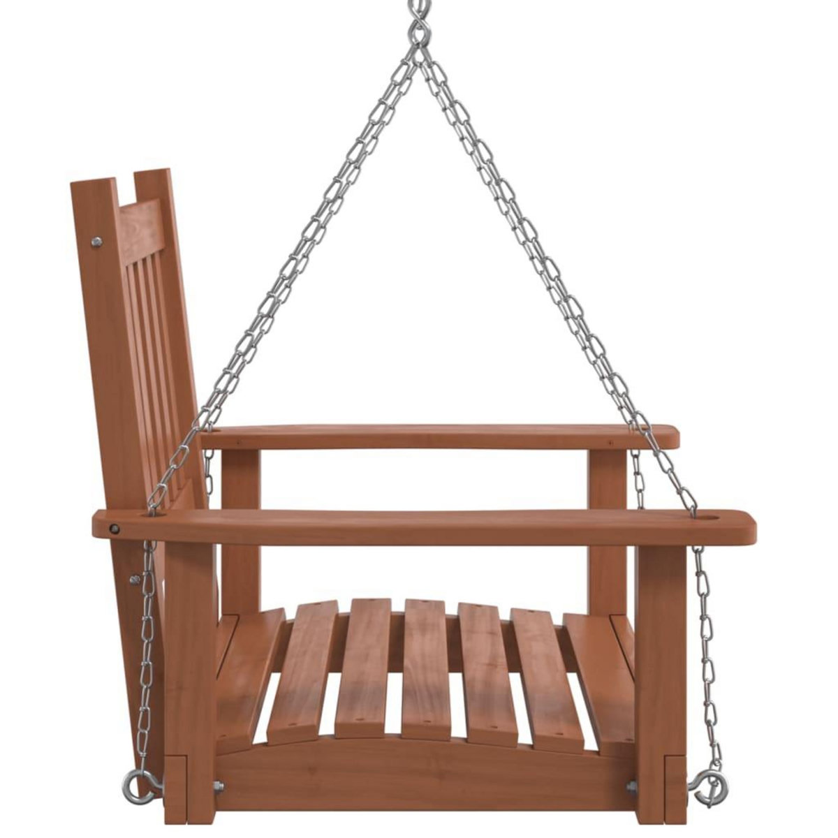 VIDAXL Chaise balançoire de jardin chaînes en metal bois massif sapin