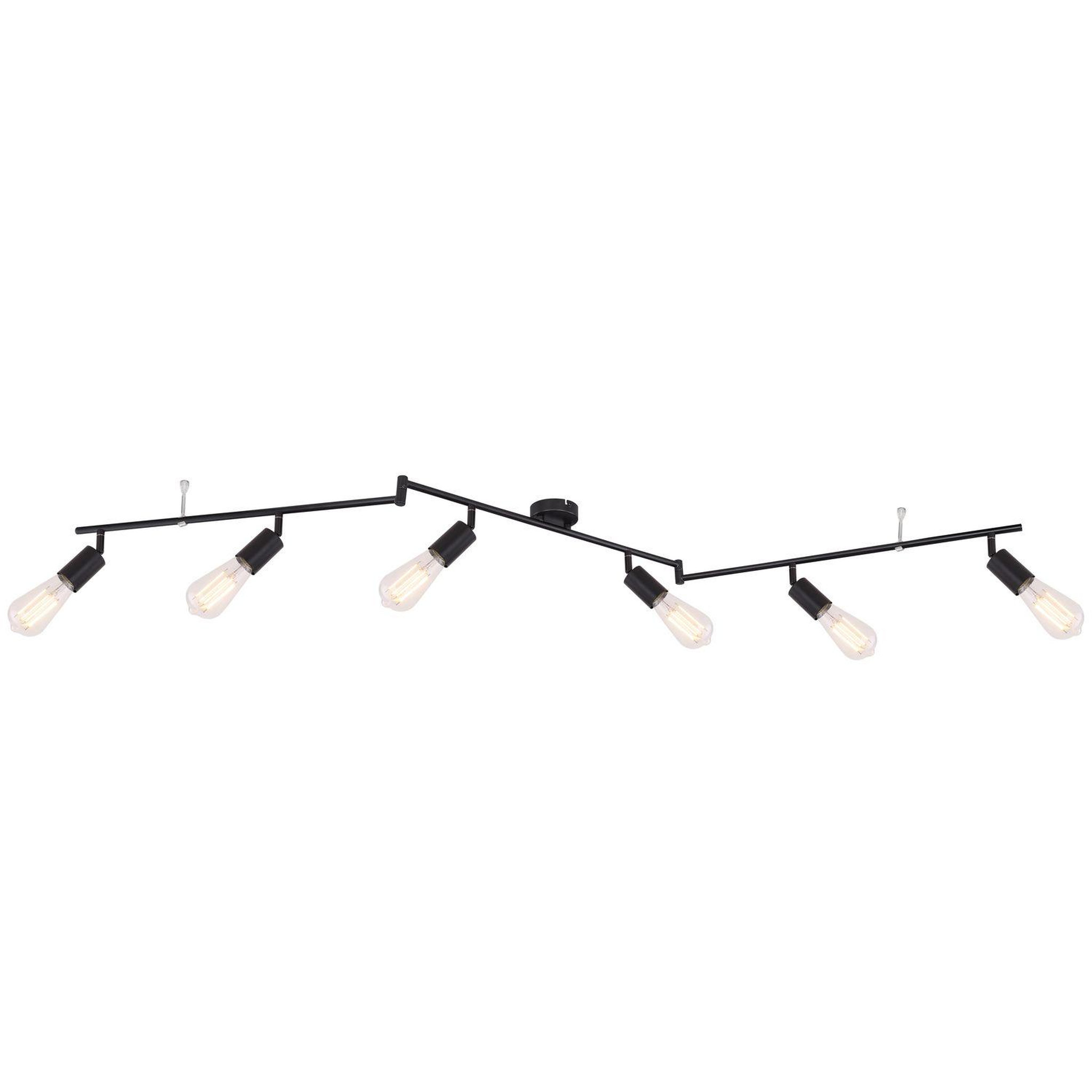GLOBO Spot plafonnier design métal martha - 6 ampoules - noir
