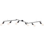 GLOBO Spot plafonnier design métal Martha - 6 Ampoules - Noir