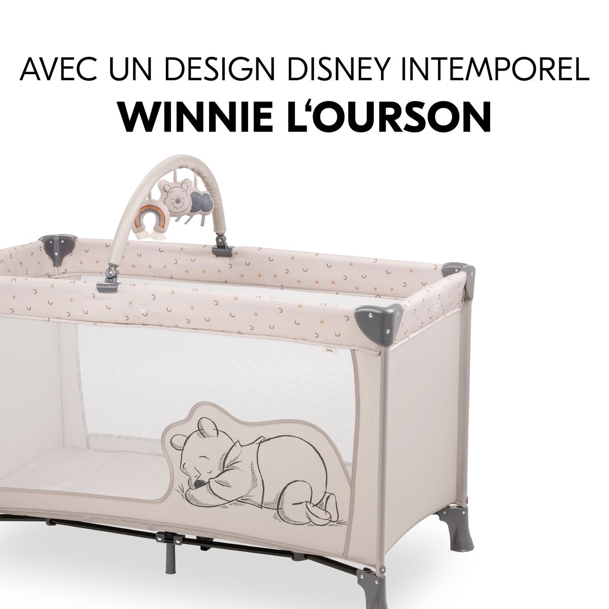 HAUCK Lit parapluie Dream N Play + Matelas pour lit parapluie Sleeper Winnie l'ourson Beige
