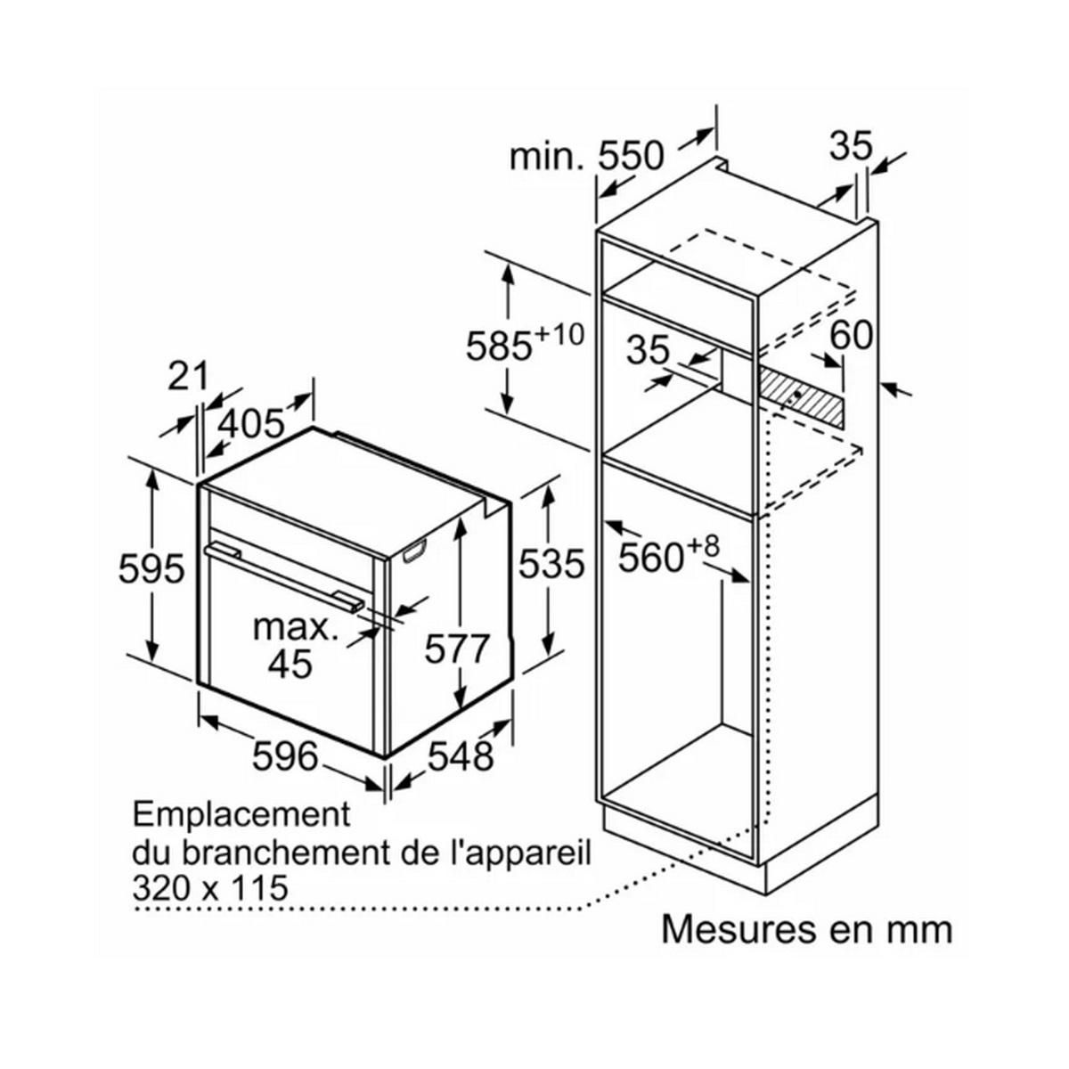 Neff Four intégrable multifonction 71l 60cm noir - b54cr71N0F