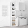 Voir la diapositive 4 : VIDAXL Armoire de salle de bain blanc brillant 32x34x188,5 cm