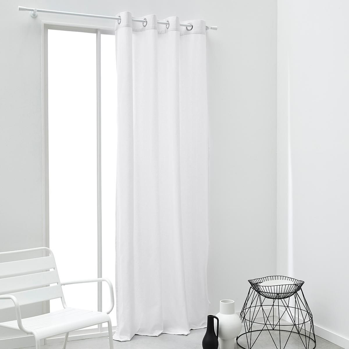 TODAY Rideau à &oelig;illets en polycoton PANAMA