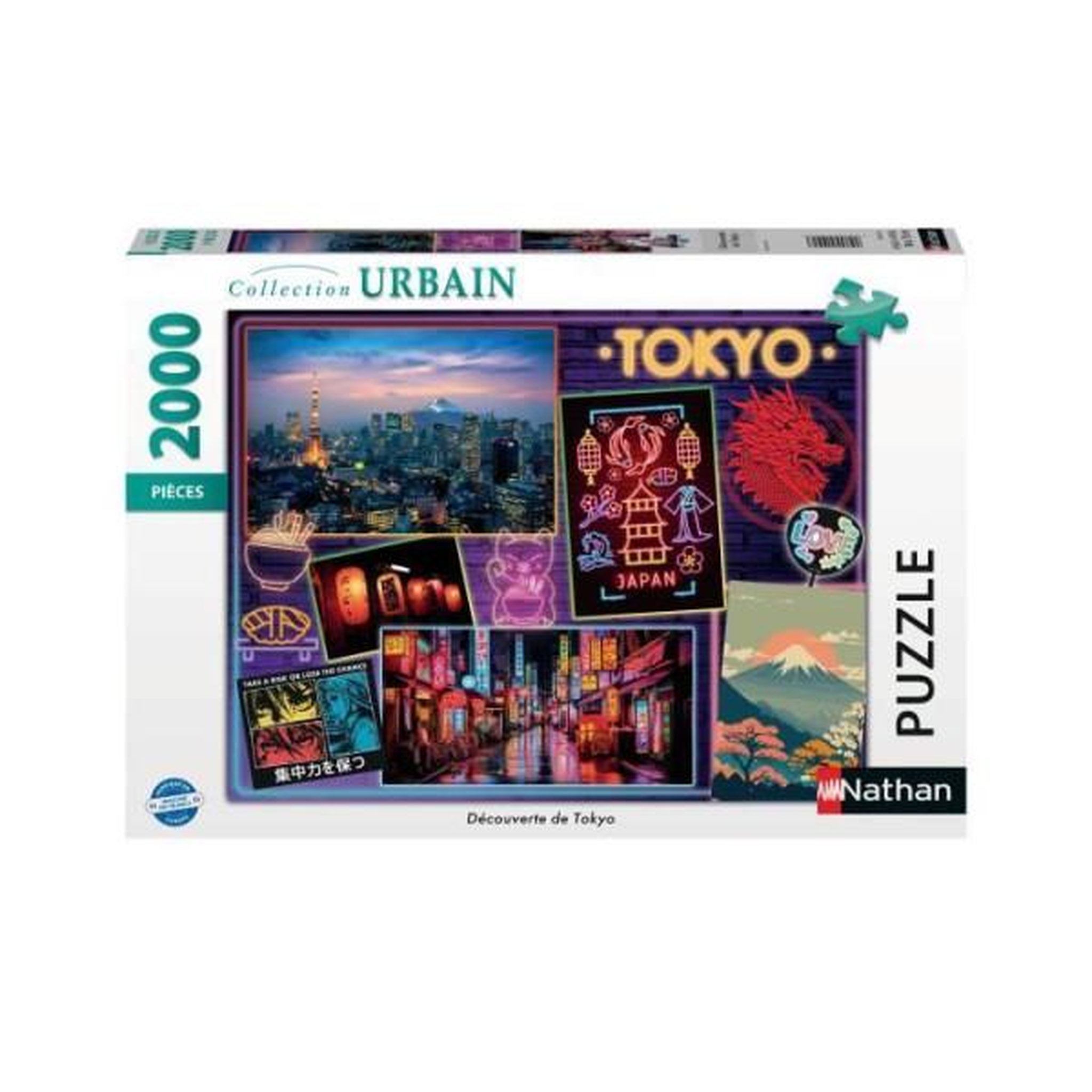 RAVENSBURGER Puzzle 2000 pieces découverte de tokyo, nathan, 12001091, a partir de 14 ans
