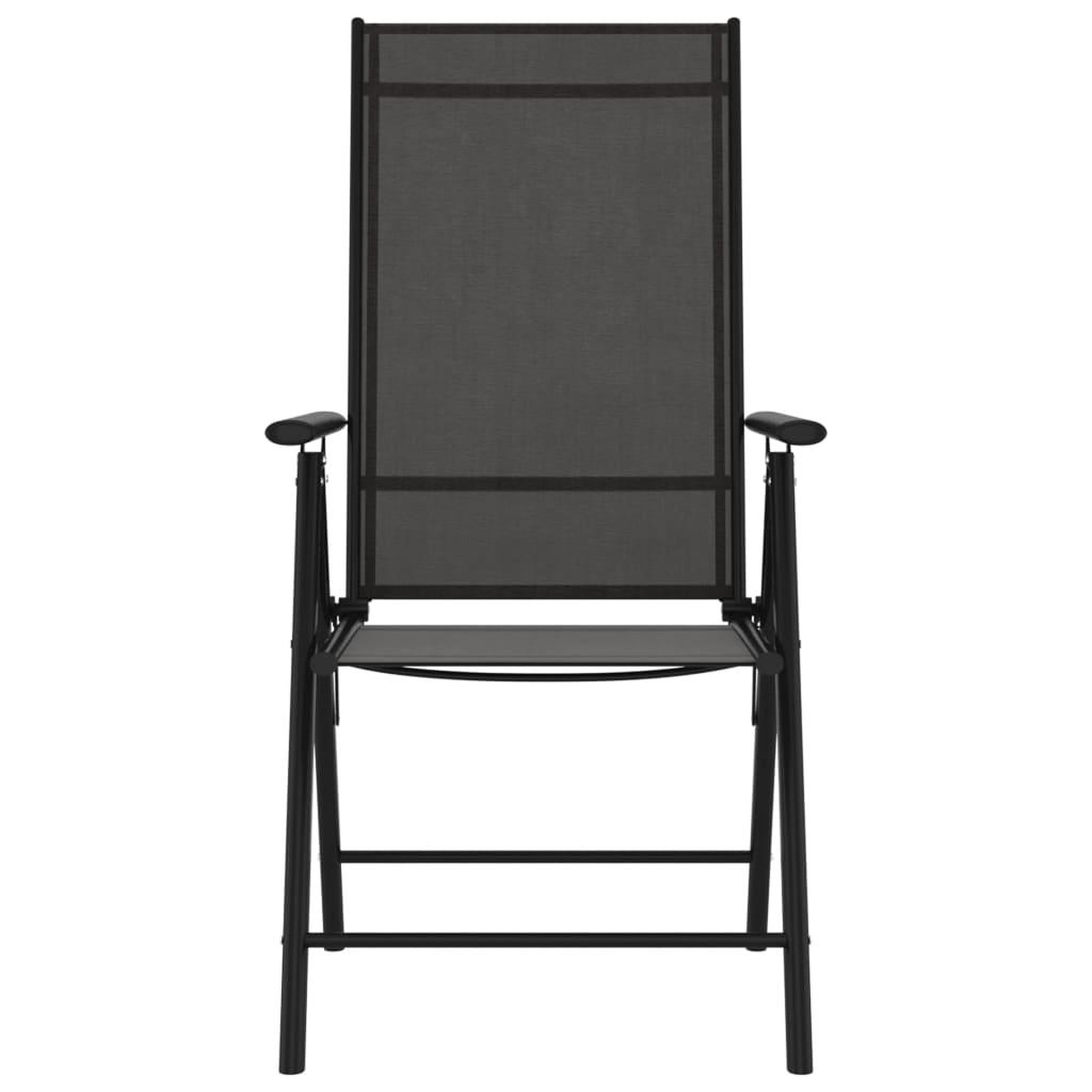 Voir la diapositive 3 : VIDAXL Chaises de jardin pliables lot de 6 Textilene Noir