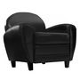 Voir la diapositive 6 : Rendez vous déco Fauteuil noir en croute de cuir enduite - Club