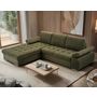 Voir la diapositive 1 : BEST MOBILIER Bianca - canapé d'angle gauche 4 places convertible avec coffre en tissu texturé