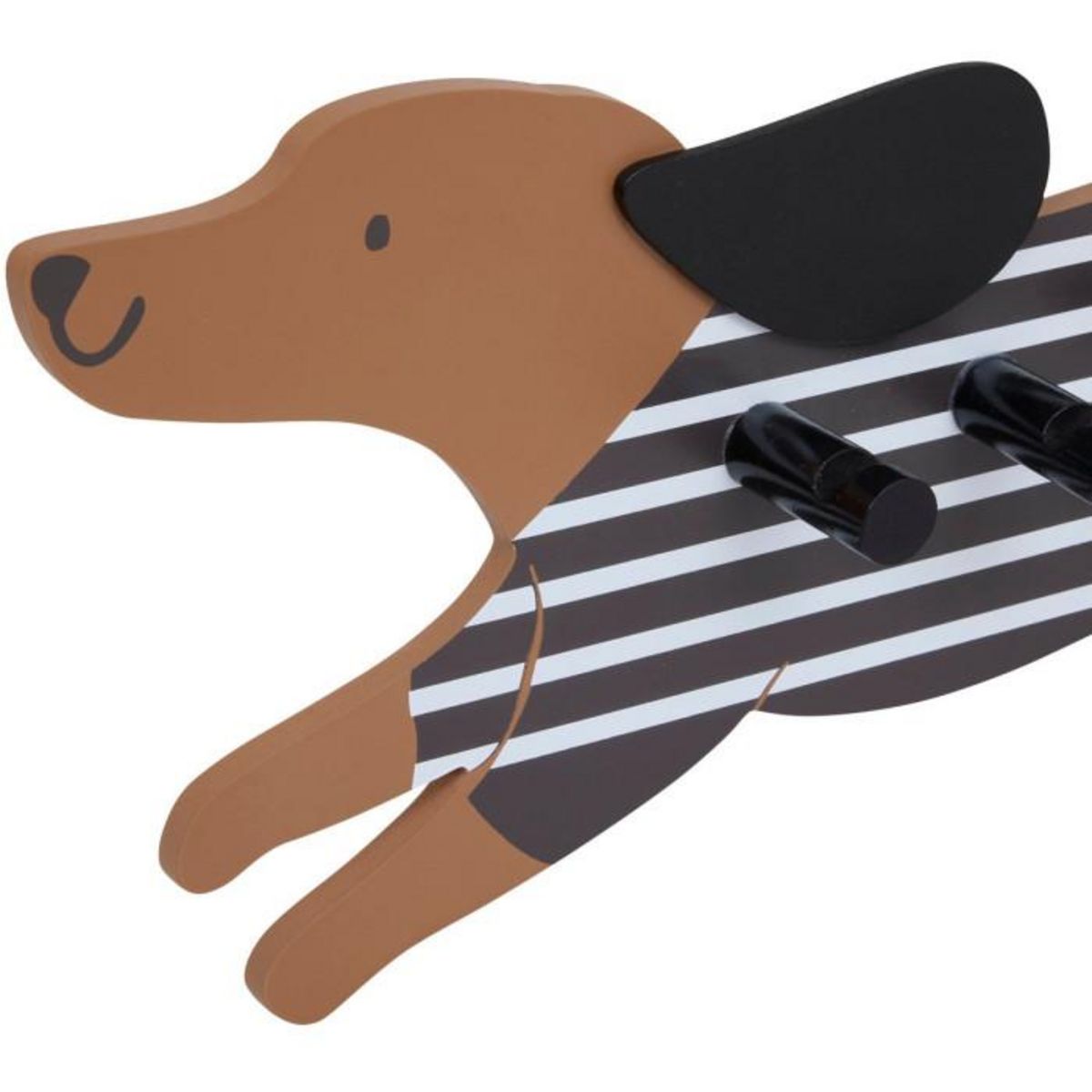 Atmosphera Kids Patère Enfant 5 Crochets  Chien  50cm Marron