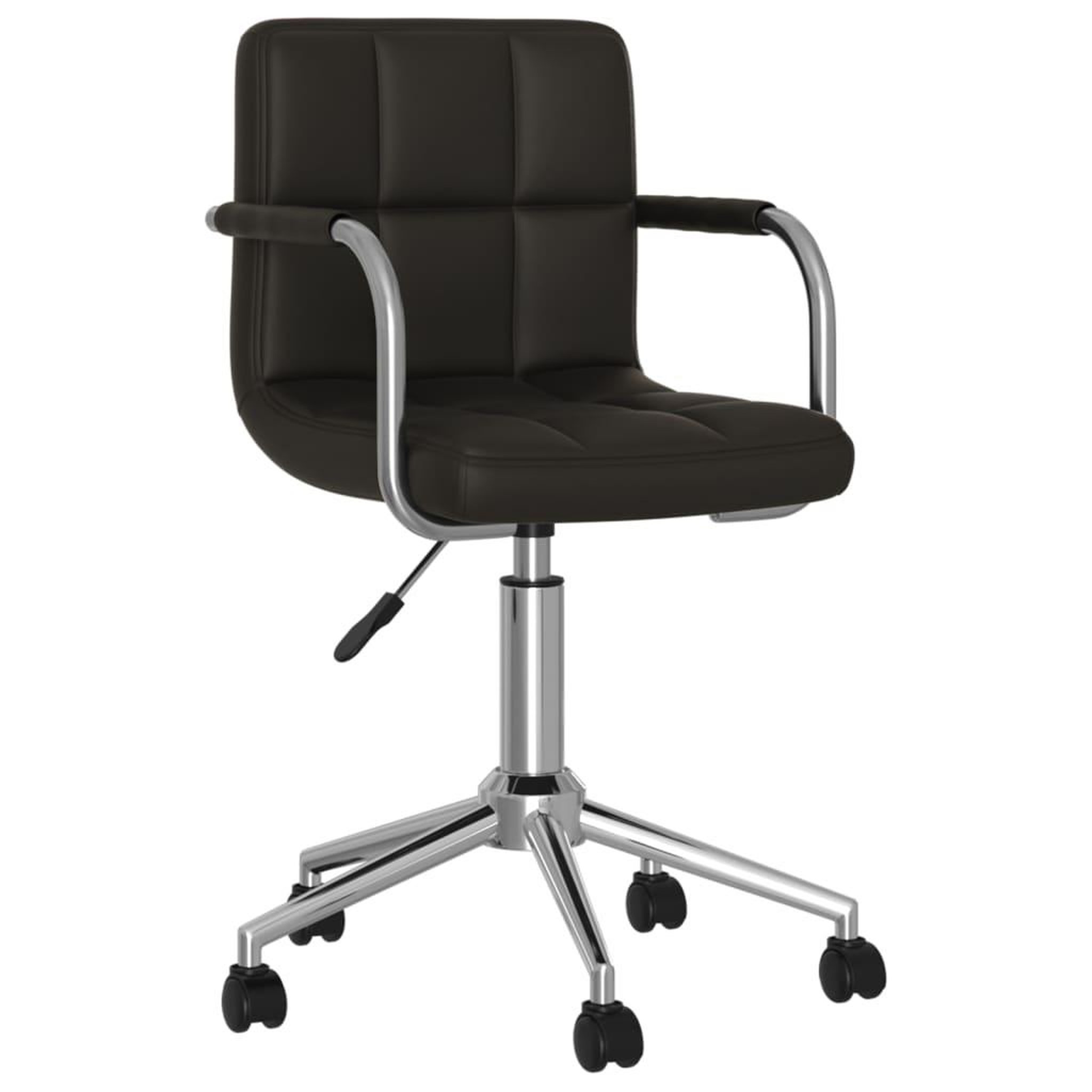 Voir la diapositive 2 : VIDAXL Chaise de bureau pivotante Noir Similicuir