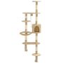 Voir la diapositive 2 : VIDAXL Arbre a chat avec griffoirs en sisal Montage mural 194 cm Beige