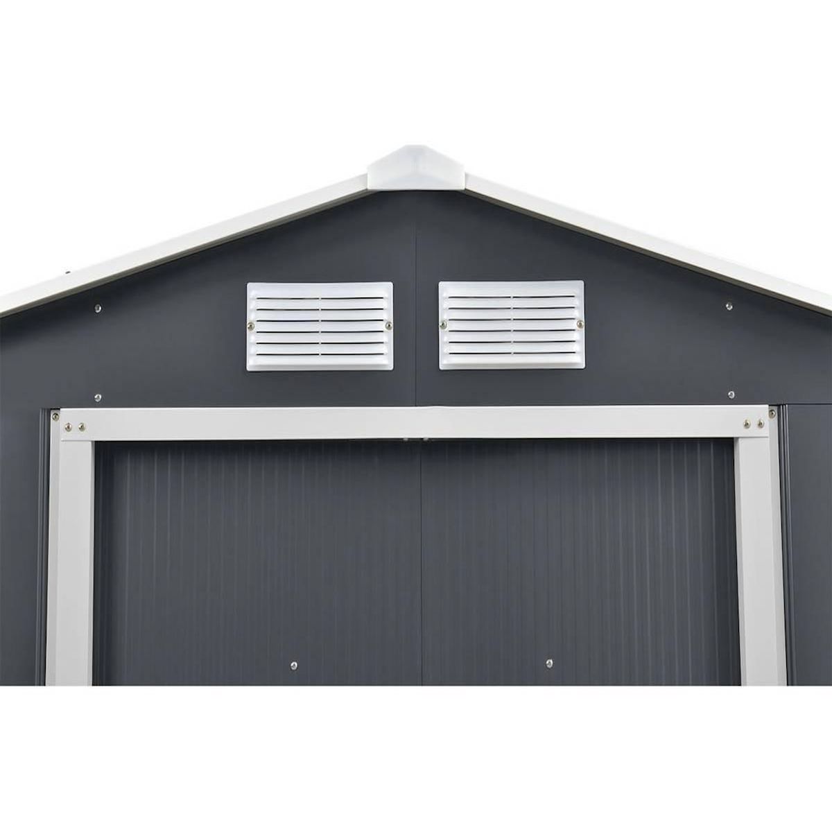 Habitat et Jardin Abri de jardin métal  Vegas  - 2,7 m² - Gris