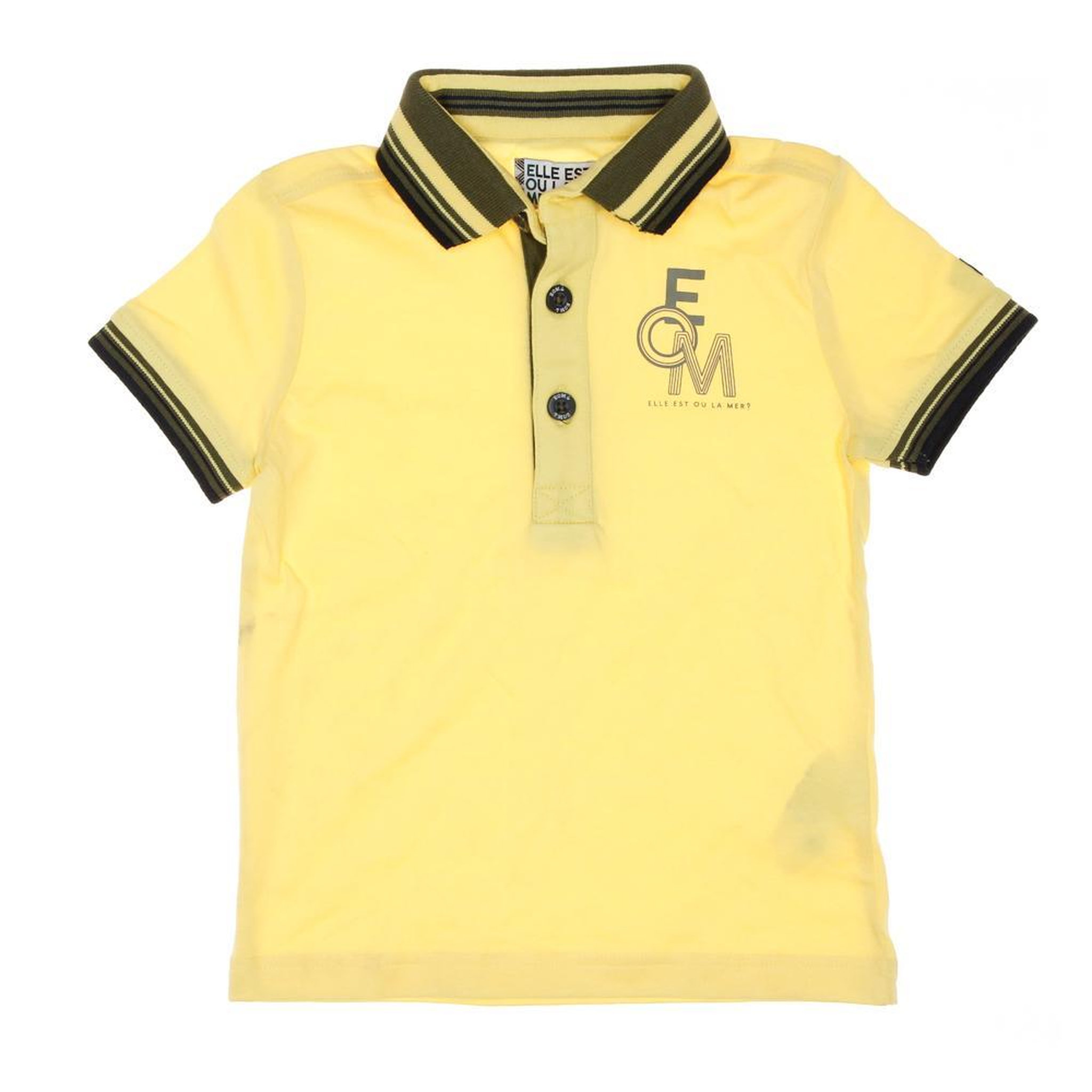 Voir la diapositive 1 : ELLE EST OU LA MER Polo Jaune Garçon EOM Bonzai