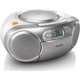 Voir la diapositive 2 : Philips Radio cassette cd portable silver - az127/12