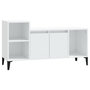 Voir la diapositive 2 : VIDAXL Meuble TV Blanc 100x35x55 cm Bois d'ingenierie