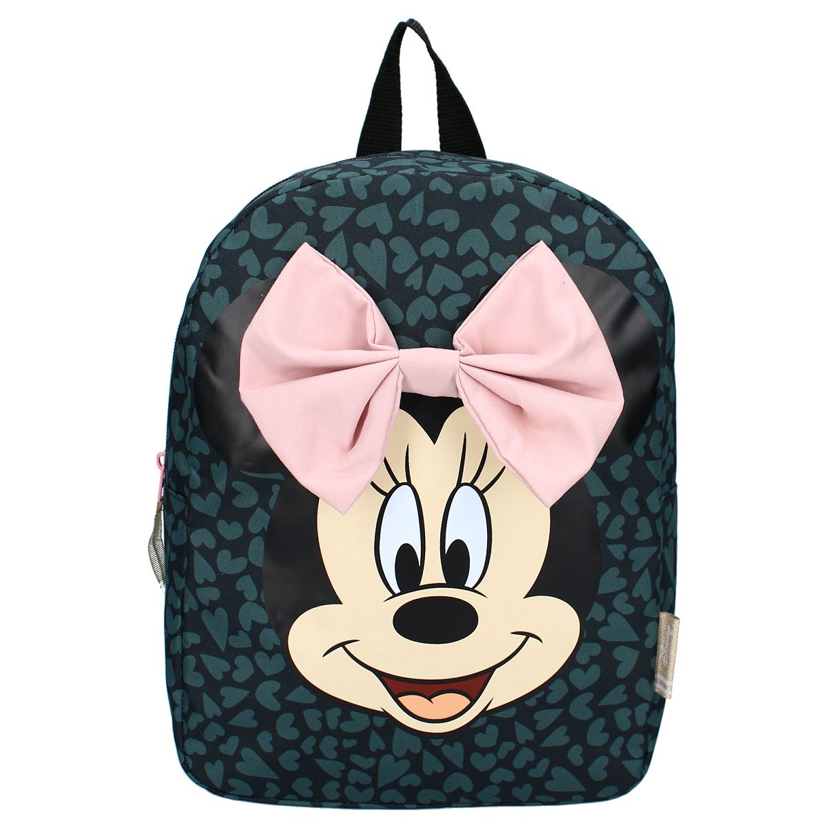 DISNEY Sac maternelle noir Minnie avec n&oelig;ud rose