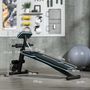 Voir la diapositive 3 : HOMCOM Banc de musculation pliable inclinable réglable sangles élastiques + support haltères inclus acier noir bleu