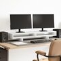 Voir la diapositive 1 : VIDAXL Support de moniteur blanc 100x27x15 cm bois d ingénierie