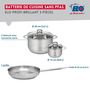 Voir la diapositive 2 : ELO Ensemble de 1 Poêle de cuisson 28 cm et 2 faitouts 12 et 20 cm Elo Profi Brillant