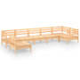 Voir la diapositive 2 : VIDAXL Salon de jardin 7 pcs Bois de pin massif