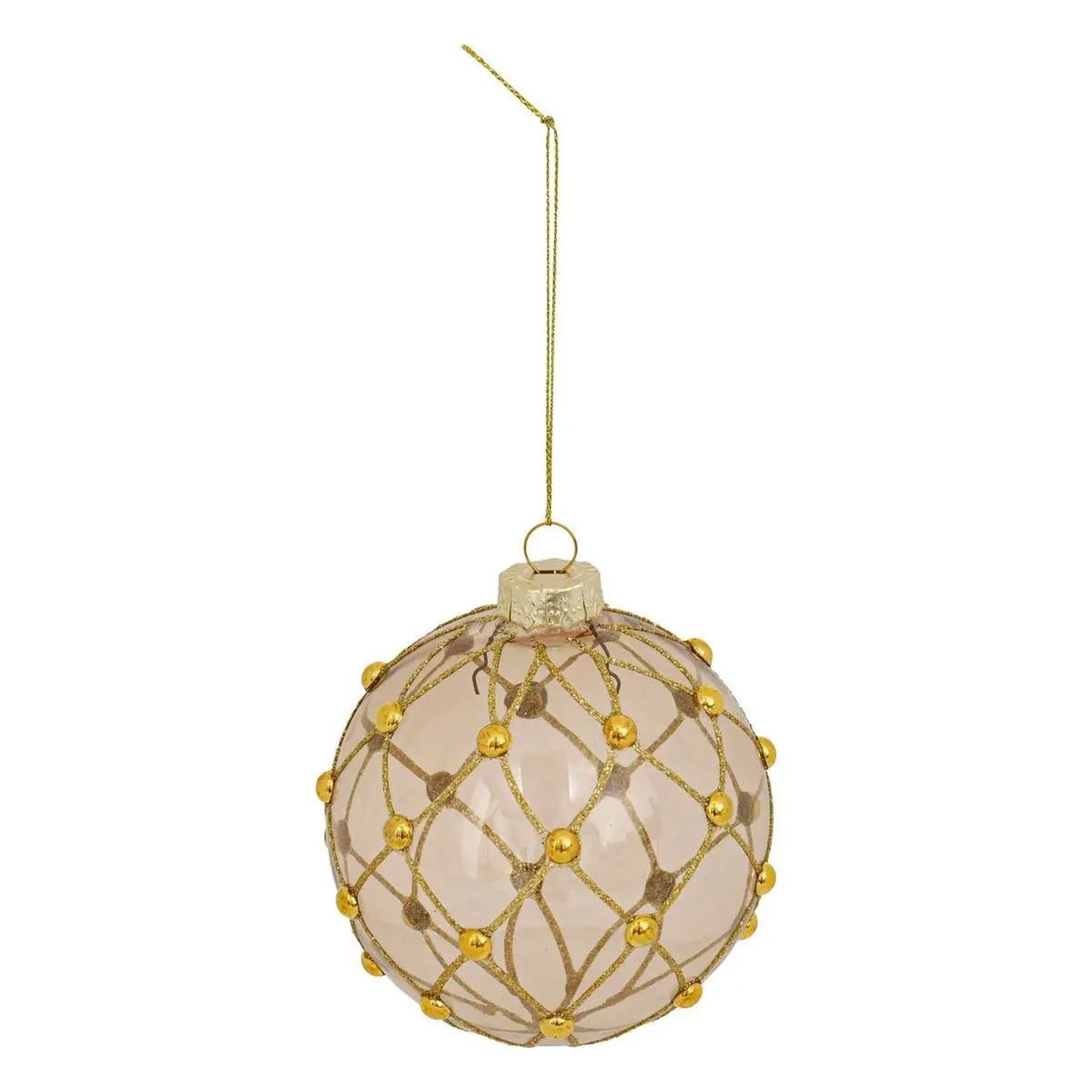 ATMOSPHERA Boule de noël en verre  perle  10cm bronze