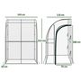 Voir la diapositive 3 : OUTSUNNY Serre de jardin adossée serre adossée dim. 1,43L x 1,18l x 2,12H m 2 portes zippées enroulables acier PVC transparent