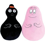 JEMINI Lot de 2 peluches coussins - BARBAPAPA - JEMINI - Barbapapa et Barbamama - 40 cm