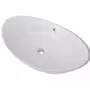 VIDAXL Lavabo ovale en ceramique avec trop plein 59 x 38,5 cm