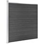 Voir la diapositive 4 : VIDAXL Ensemble de panneau de cloture WPC 353x186 cm Noir