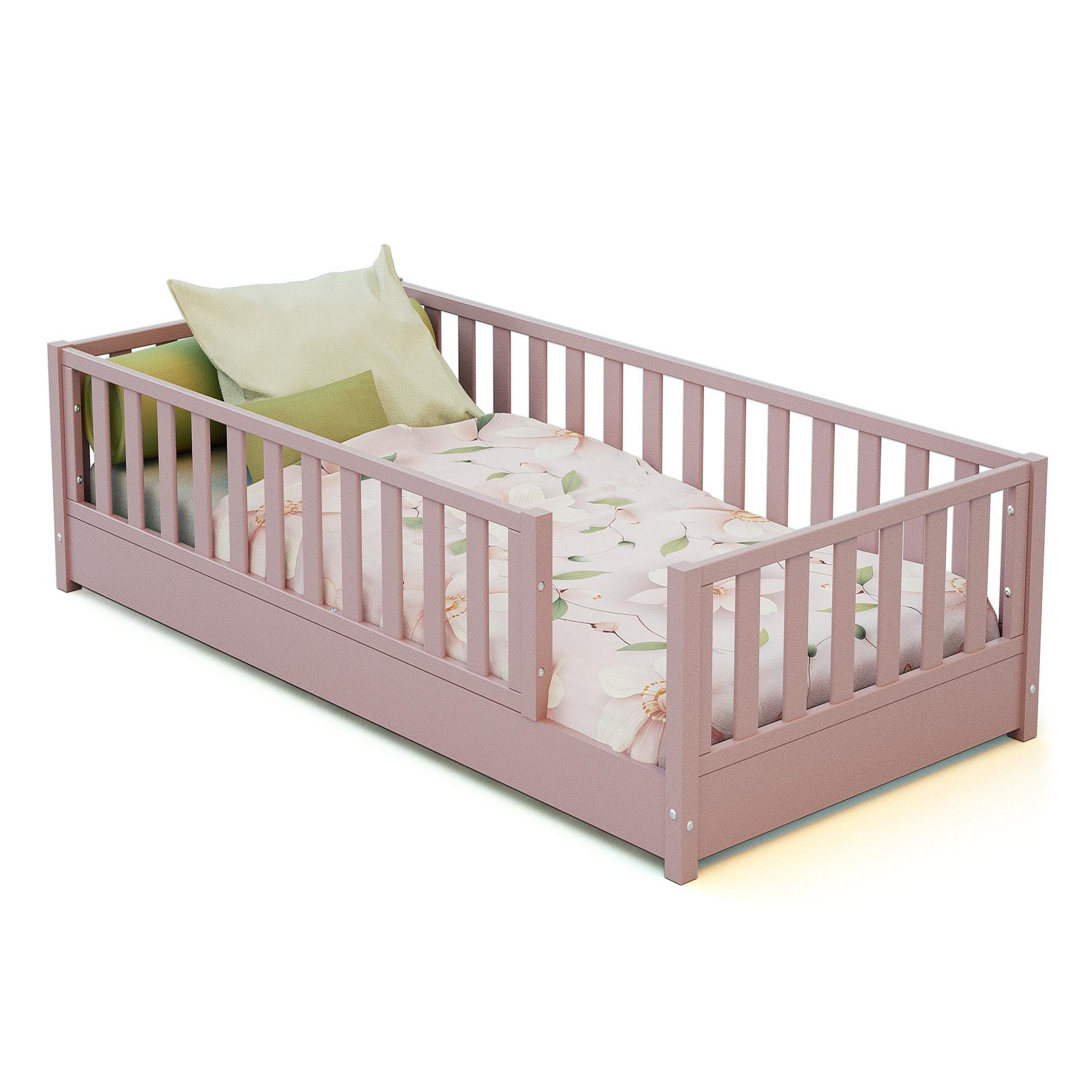 Voir la diapositive 3 : JURABABY Lit au sol enfant en bois SONHO - 90x190