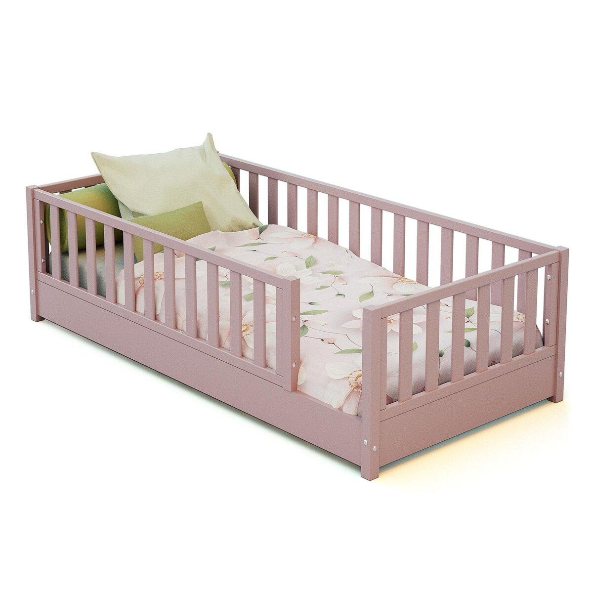 JURABABY Lit au sol enfant en bois SONHO - 90x190