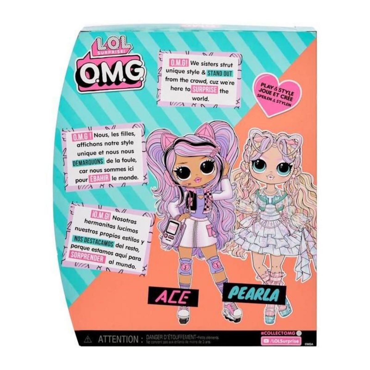 L.O.L. SURPRISE! L.O.L. Surprise OMG - Poupée mannequin - Pearl - Poupée 24 cm et accessoires - Des 3ans