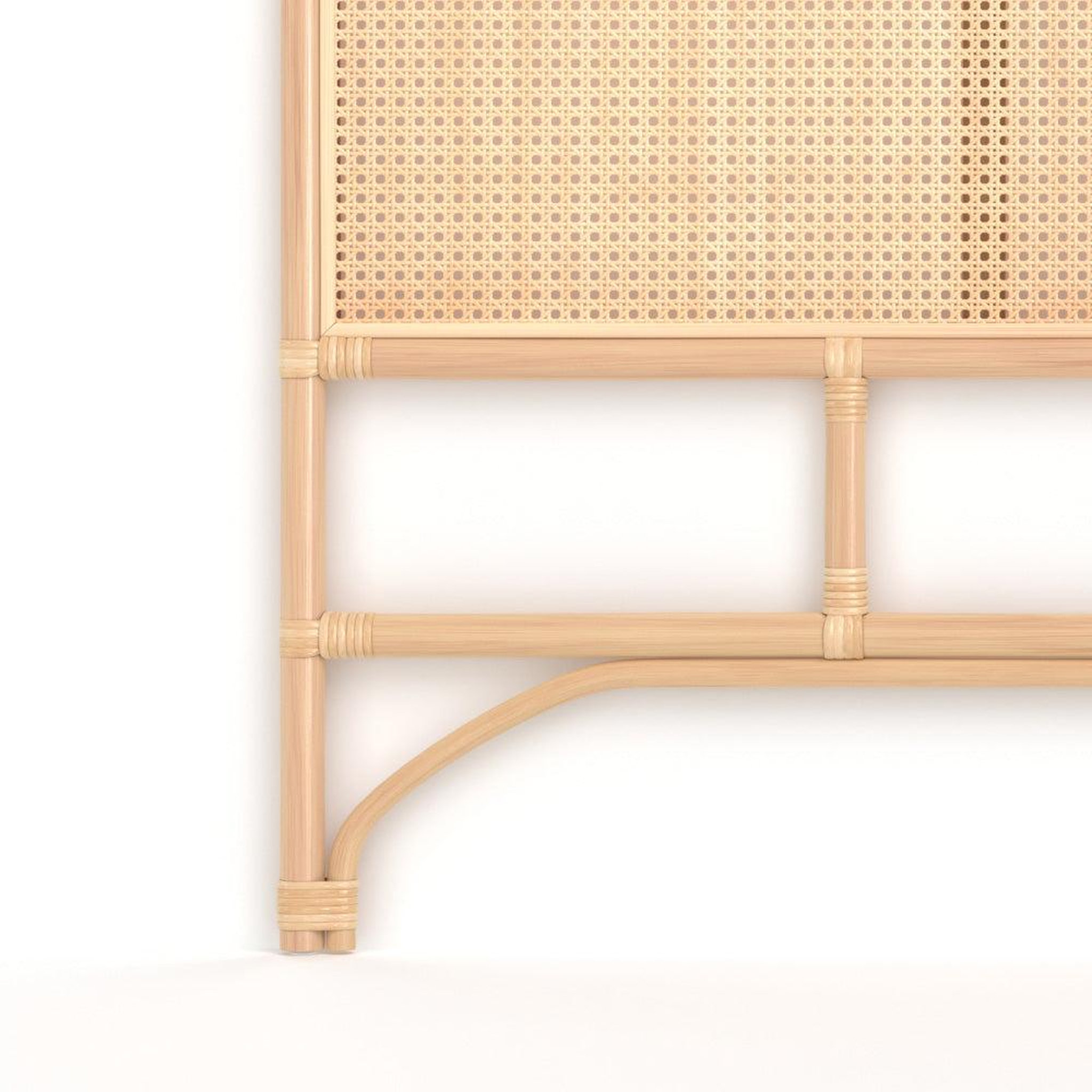 Voir la diapositive 6 : MAISON PAVANE Tête de lit en rotin et cannage 140 cm-naïra