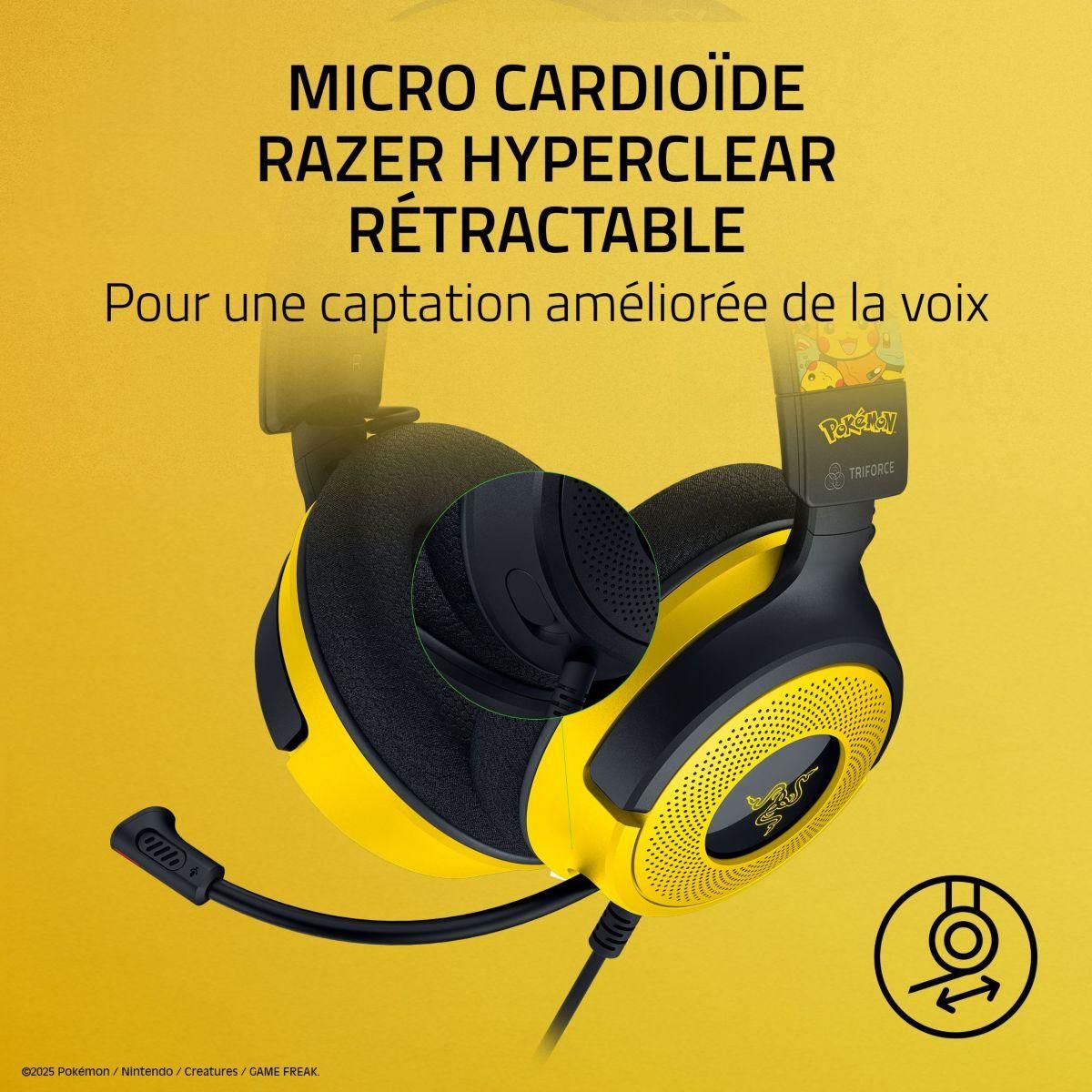 Razer Casque gamer KRAKEN V4 X POKÉMON KANTO STARTERS ED