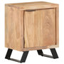 Voir la diapositive 1 : VIDAXL Table de chevet 40x30x50 cm Bois d'acacia avec bord naturel
