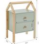 Voir la diapositive 6 : Table de chevet enfant  2 tiroirs L46cm CLEM