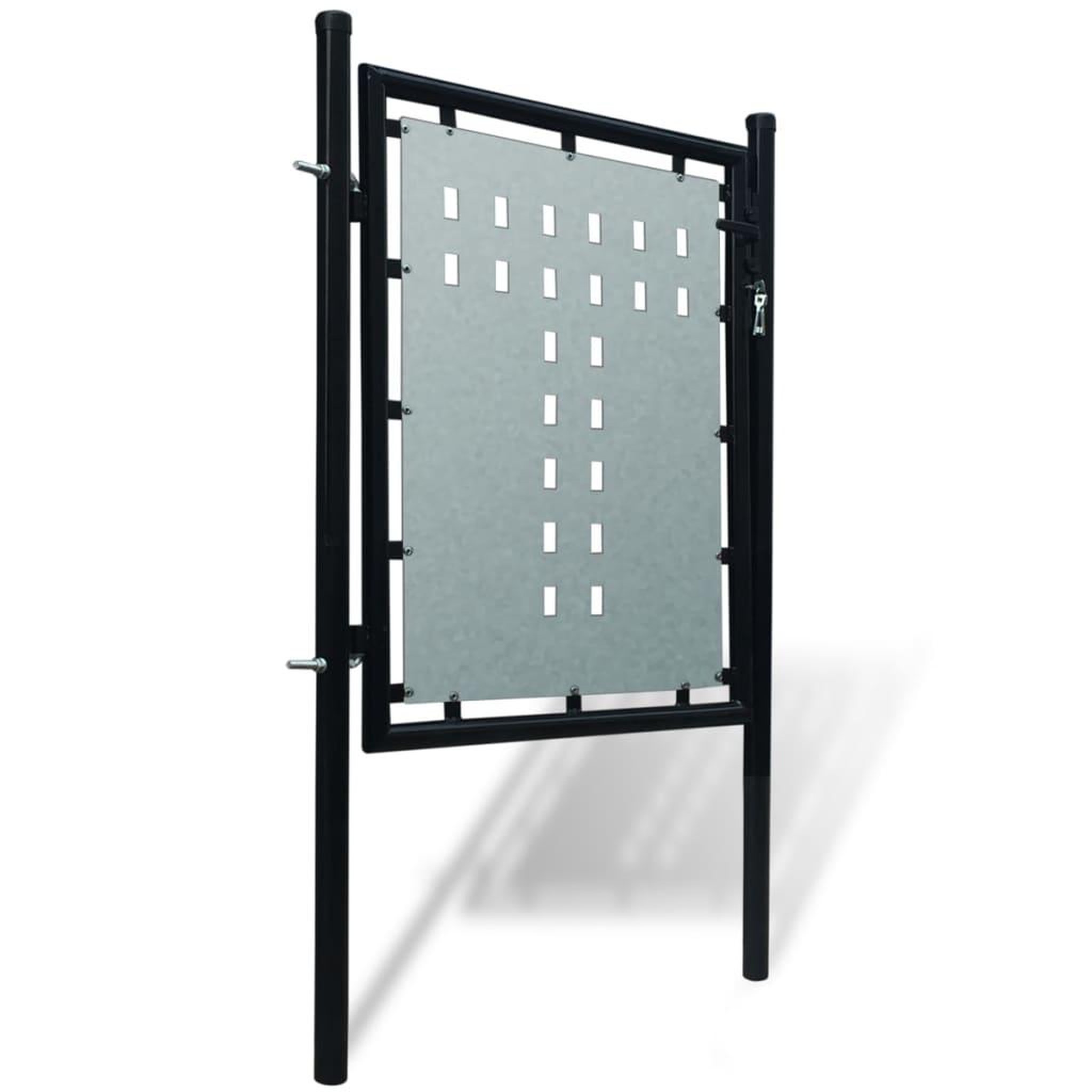 Voir la diapositive 2 : VIDAXL Portail simple de cloture Noir 100x125 cm
