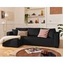 Voir la diapositive 5 : BEST MOBILIER Housse en velours pour canapé déhoussable topaze