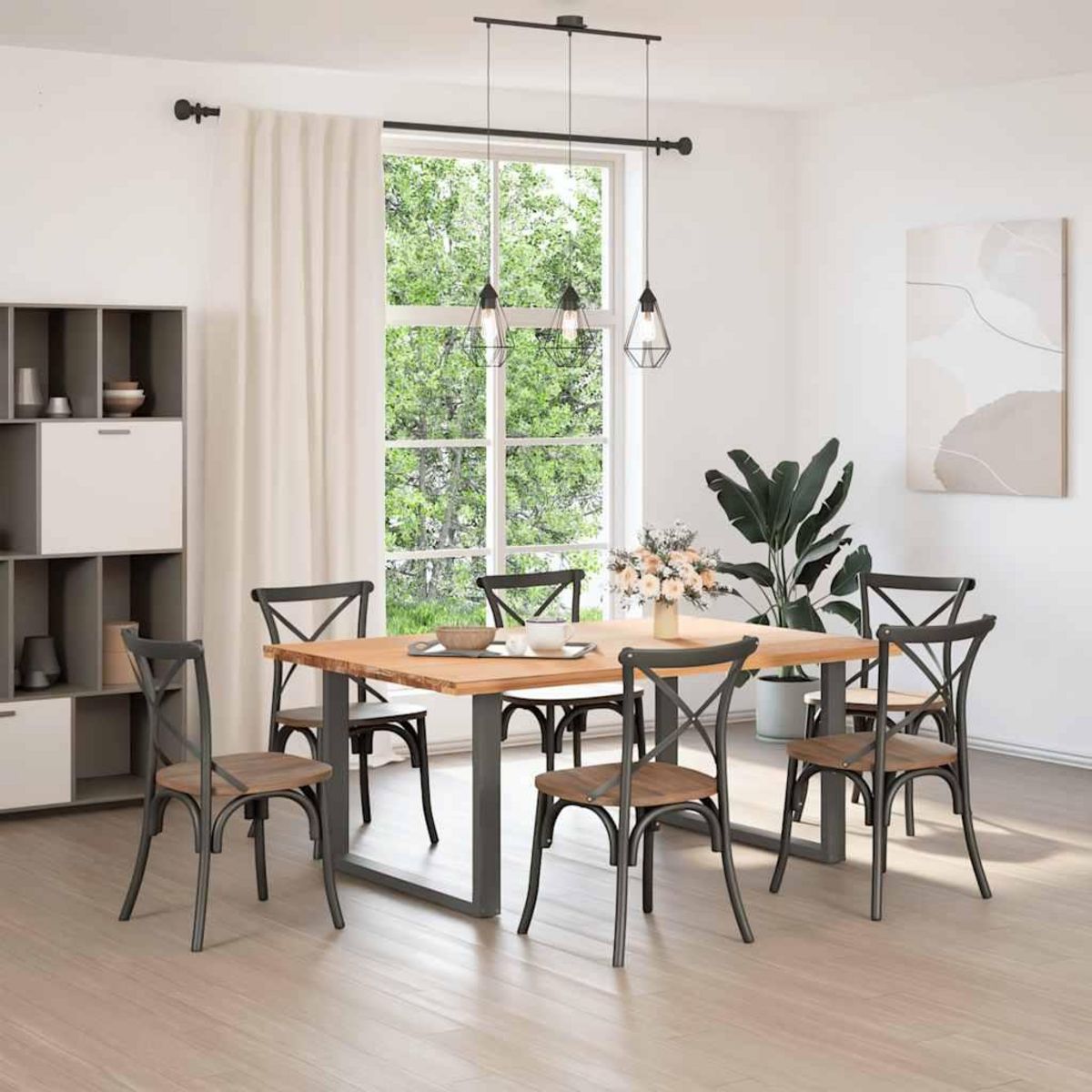 VIDAXL Pieds de table a manger forme de U 2 pcs 100x(72-73) cm acier