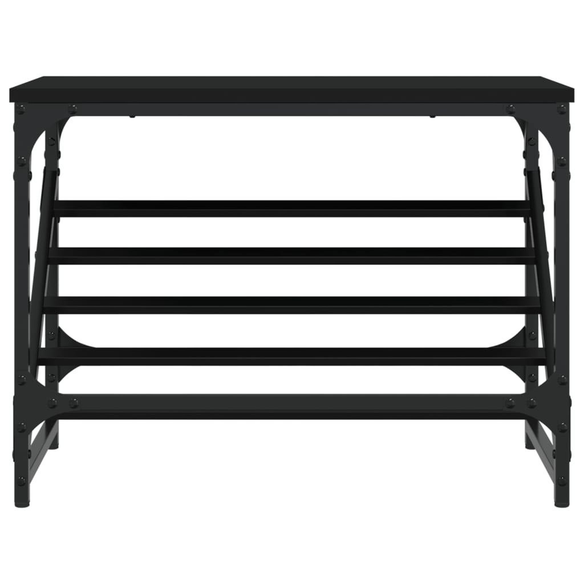 Voir la diapositive 4 : VIDAXL Etagere a chaussures noir 60x30x45 cm bois d'ingenierie